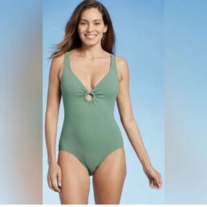 Kona Sol NEW With Tags One piece Green Swimsuit